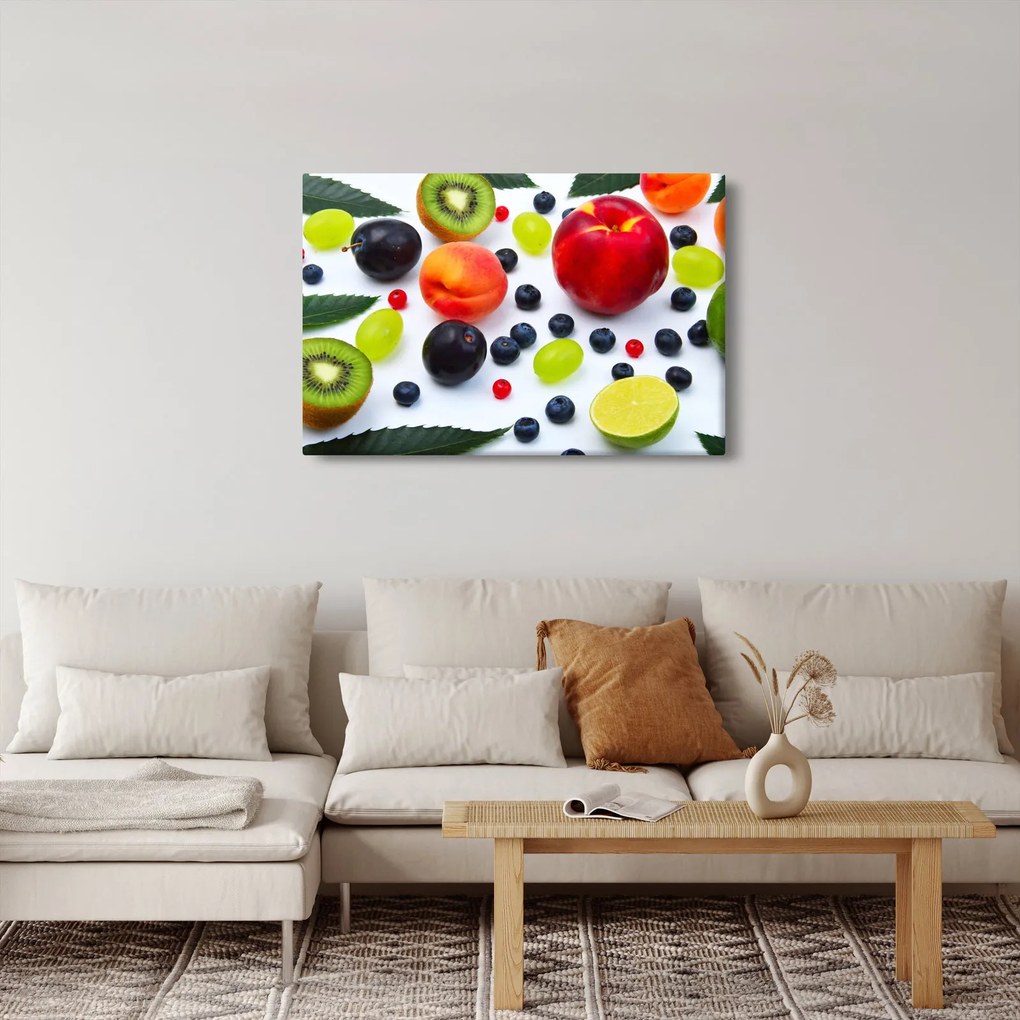 Tablou - fructe cu picături de apă (90x60 cm)