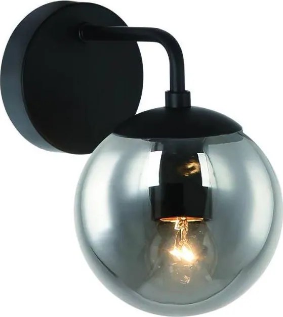 Open Design OR81411 - Lampă de perete BAO 1xE27/8W/230V negru/gri fumuriu