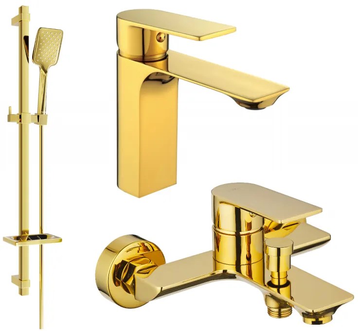 Mexen Alexa DQ62 set cadă, Aurie - 71203DQ62-50