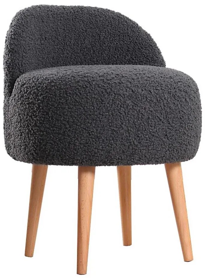 Taburet MIKI, Ø 46 cm, gri închis