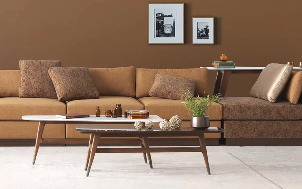 Măsuță lemn masiv de cafea Capella, 115 × 43 × 36 cm