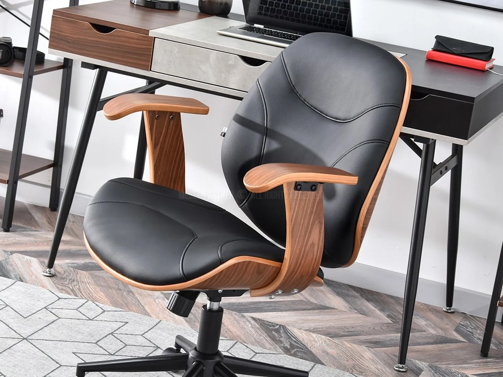 Scaun Raynold (nuc închis + negru). Promo -14%. 1109967