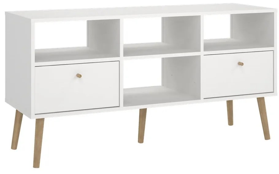 Comodă TV albă 117x61 cm Bodo – Tvilum