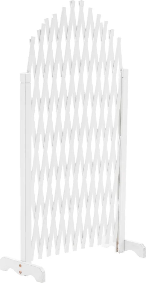 Ecran grilaj, alb/lemn, 250 cm, KEJLY