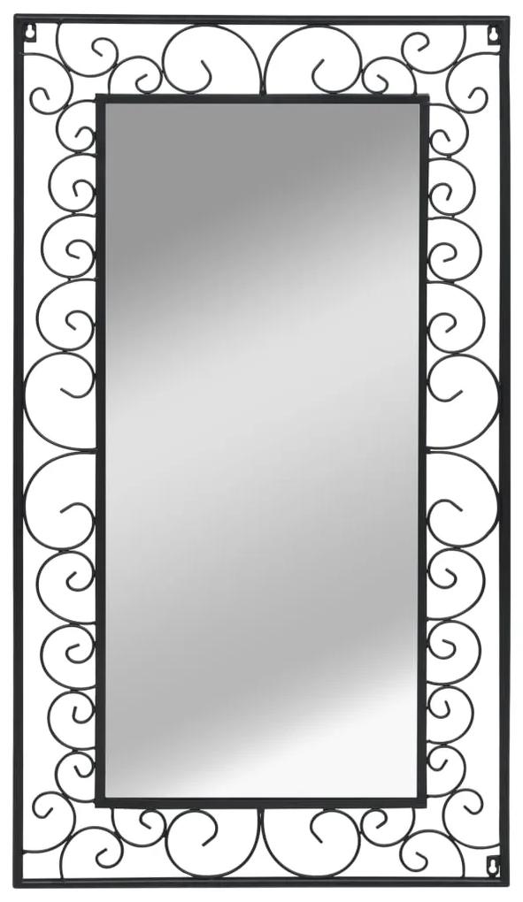 245922 vidaXL Oglindă de perete dreptunghiulară, negru, 60 x 110 cm