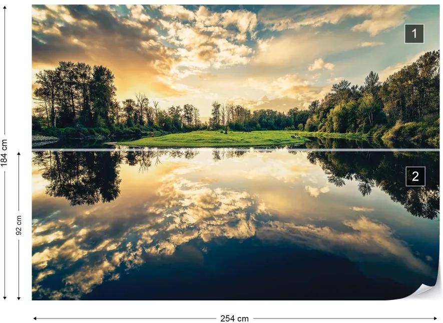 GLIX Fototapet - Tranquil Lake Vliesová tapeta  - 254x184 cm