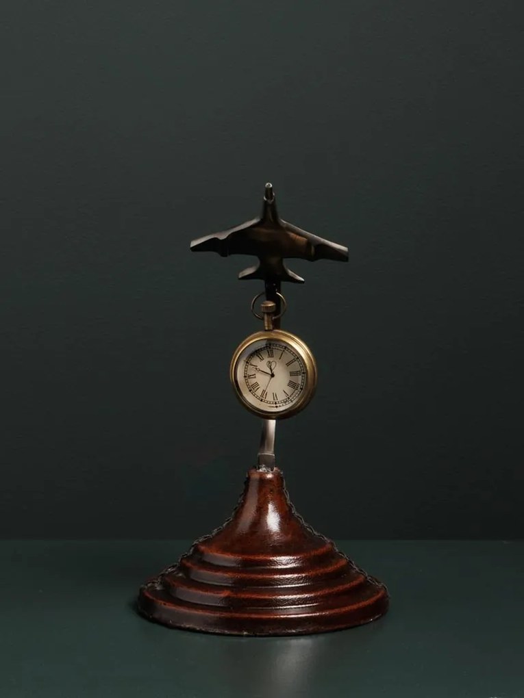 Ceas de masa, decorativ, pe suport din otel, Time Flies