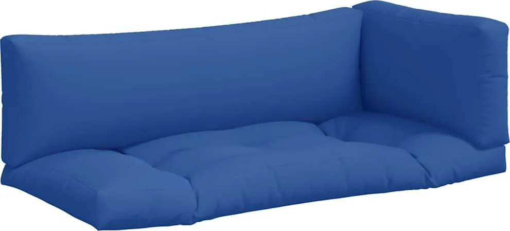 vidaXL Perne de paleți, 3 buc, albastru, material textil