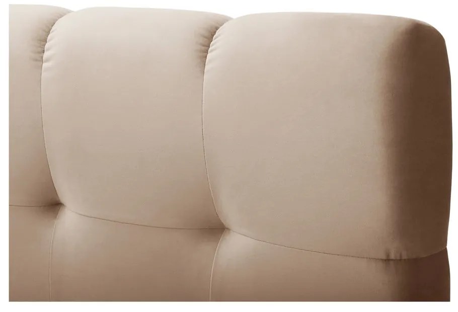 Pat boxspring maro deschis cu spațiu de depozitare 160x200 cm Bali – Cosmopolitan Design