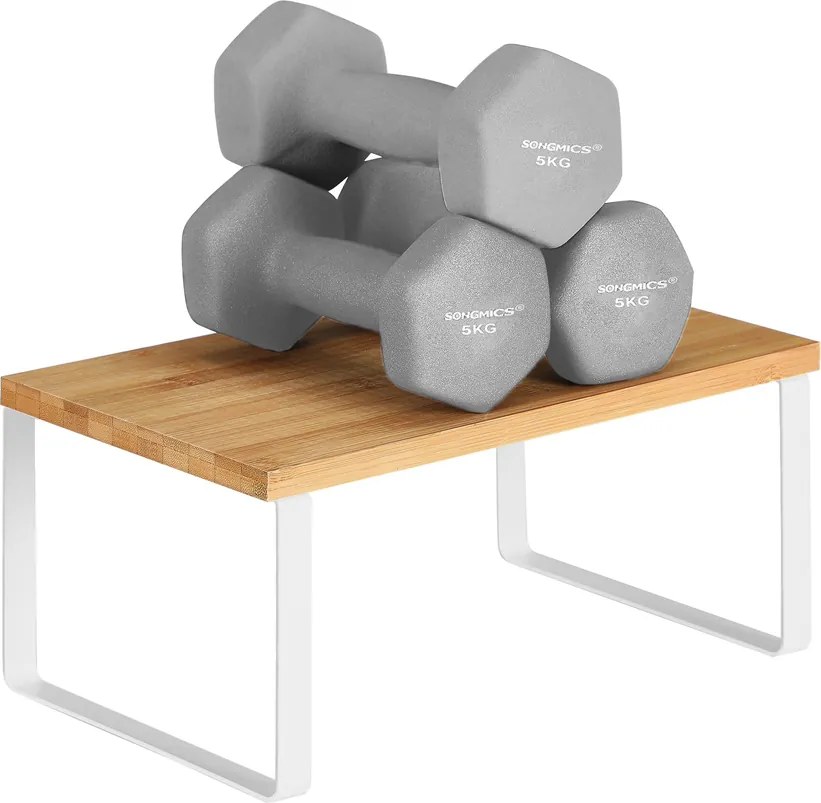 Set de organizatoare din bambus CEZAR, 2 piese, maro/albă SongmicsHome