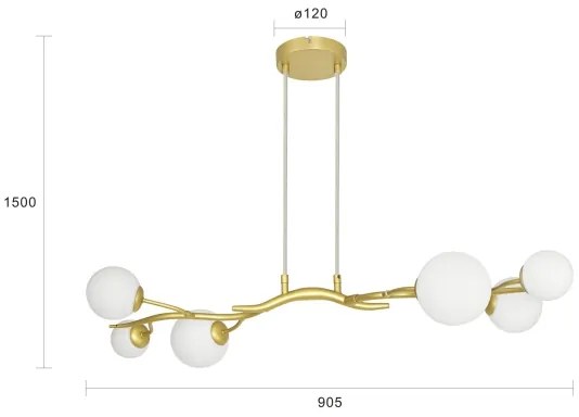 Lustră LED pe cablu Brilagi MISTEL 6xG9/3W/230V auriu/alb