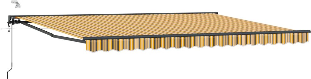 vidaXL Cort electric retractabil Galben și gri 4,5 × 3 m