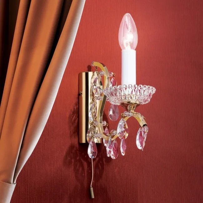 Aplica de perete de lux cristal Scholer Hirohito 24K gold plated