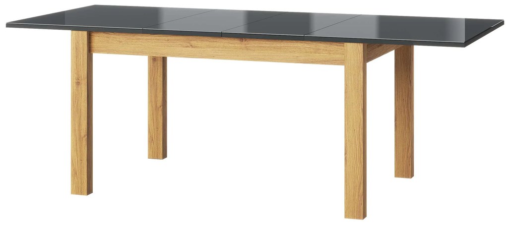 Masă sufragerie Kogro 40 (stejar camargue + negru mat) (pentru 4 până la 8 persoane). 1068157