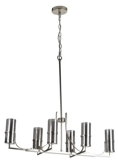 Candelabru modern design elegant Belle nickel/fumuriu