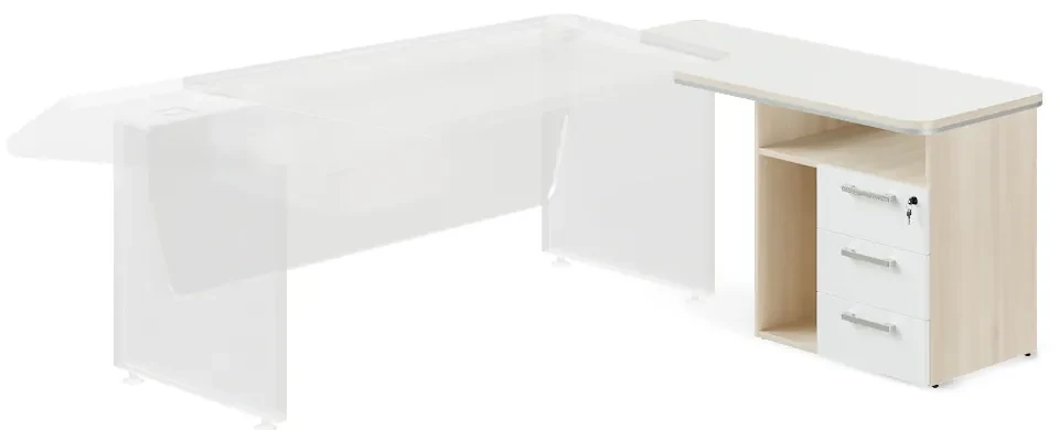 Container andocare TopOffice Premium, dreapta, salcâm deschis / alb