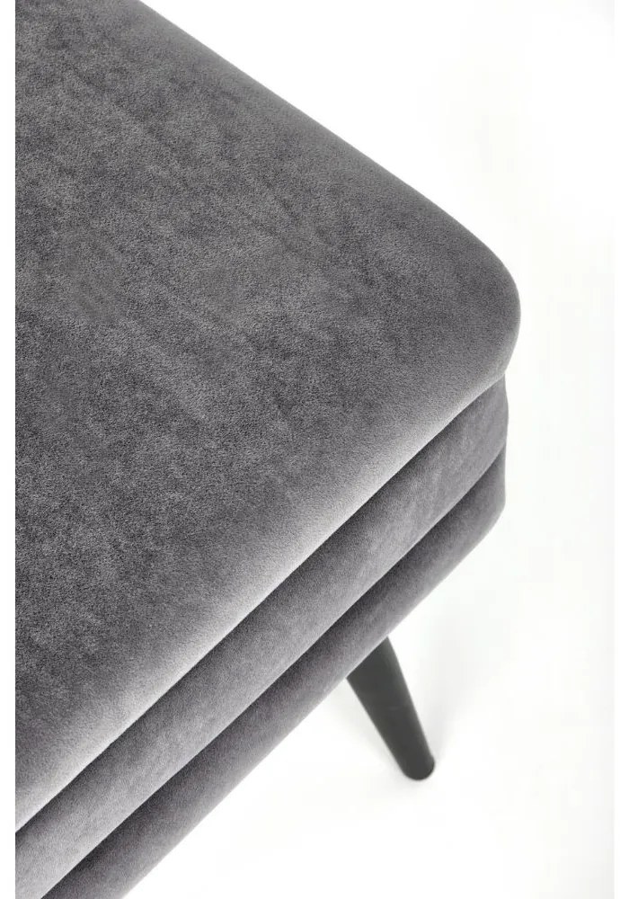 Scaun Velva 1, gri/negru