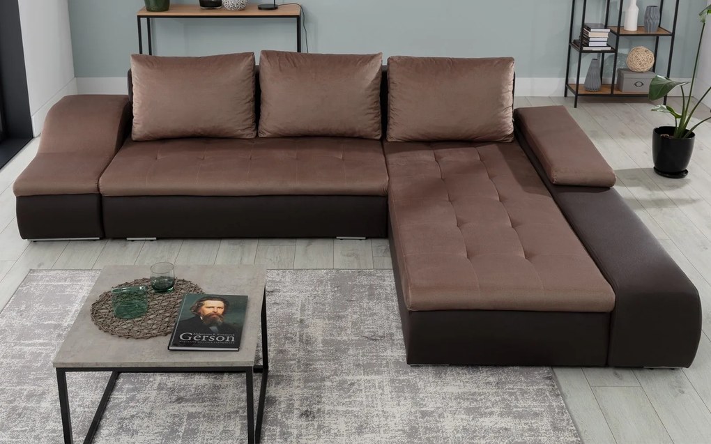 Colțar lemn masiv Extensibil Opal Depozitare 296x200cm Personalizabil