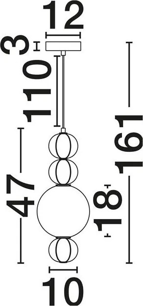 Pendul, Lustra LED cu ceramica multicolora DAZZ