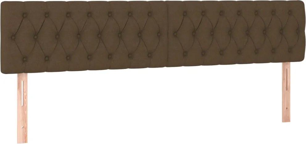 vidaXL Tăblii de pat, maro închis, 180x7x78/88 cm, textil