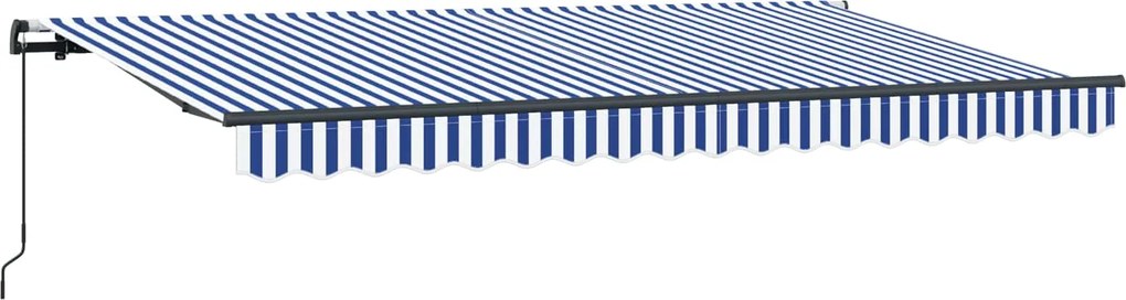 vidaXL Cortina Retractabilă Manual albastru 400 x 200 cm țesătură