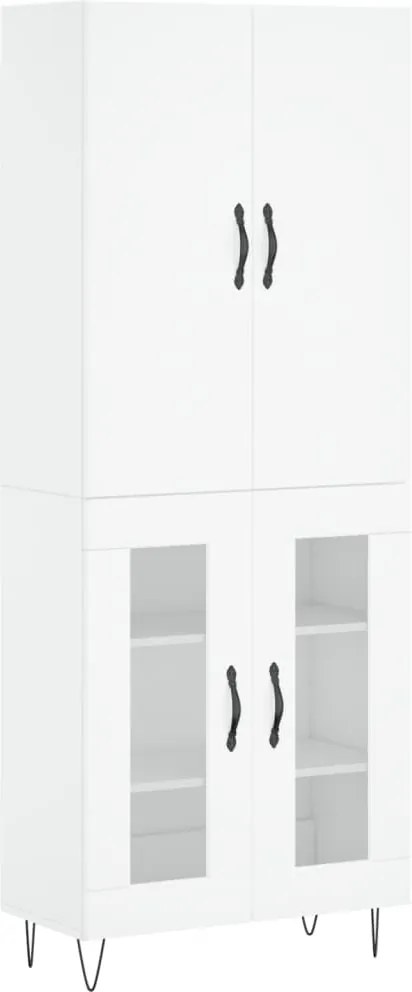 vidaXL Dulap înalt, alb, 69,5x34x180 cm, lemn compozit