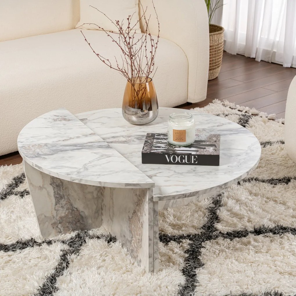 Masă de cafea Orion Freesia Marble