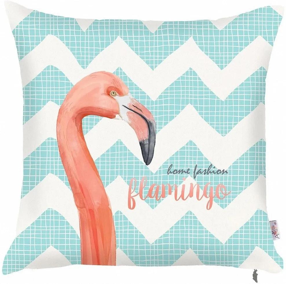 Față de pernă Apolena Zigzag Flamingo, 43 x 43 cm, albastru