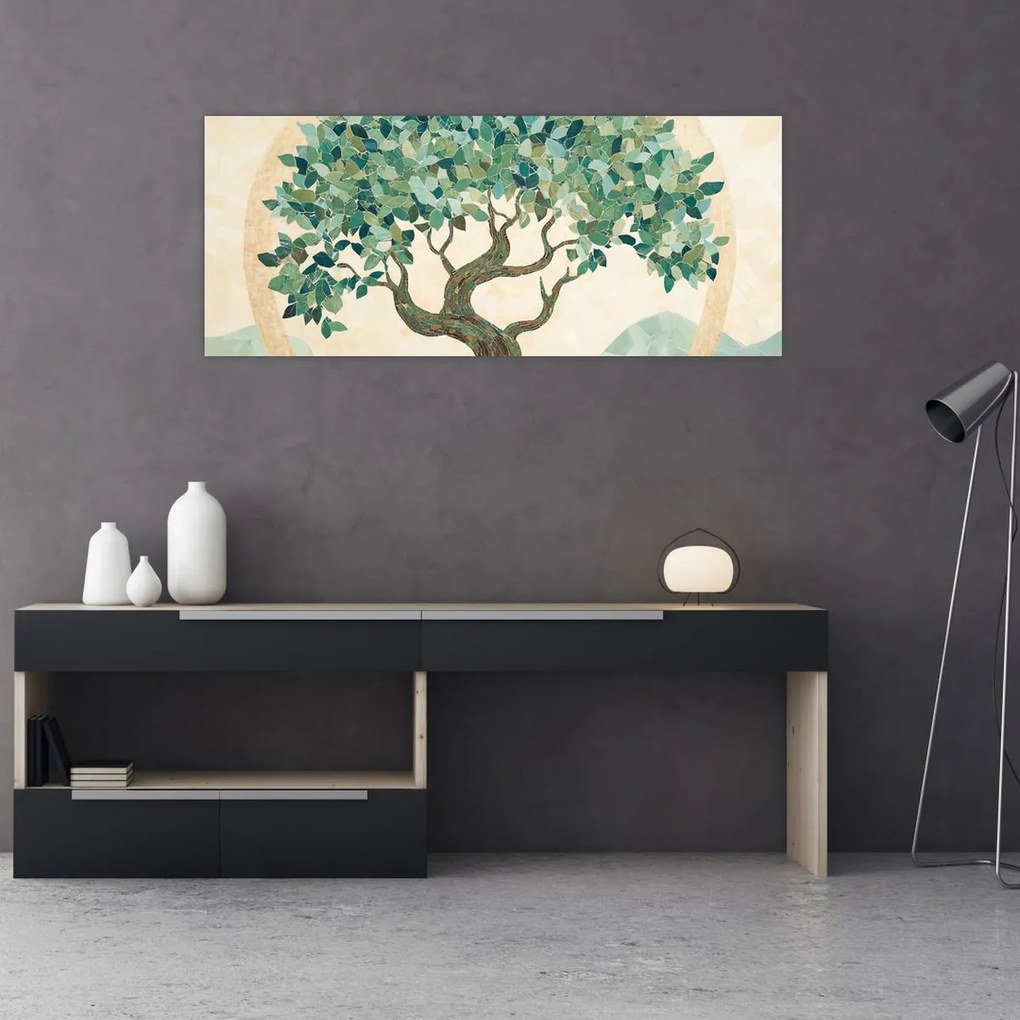 Tablou – Mozaic elegant cu arbore (120x50 cm)