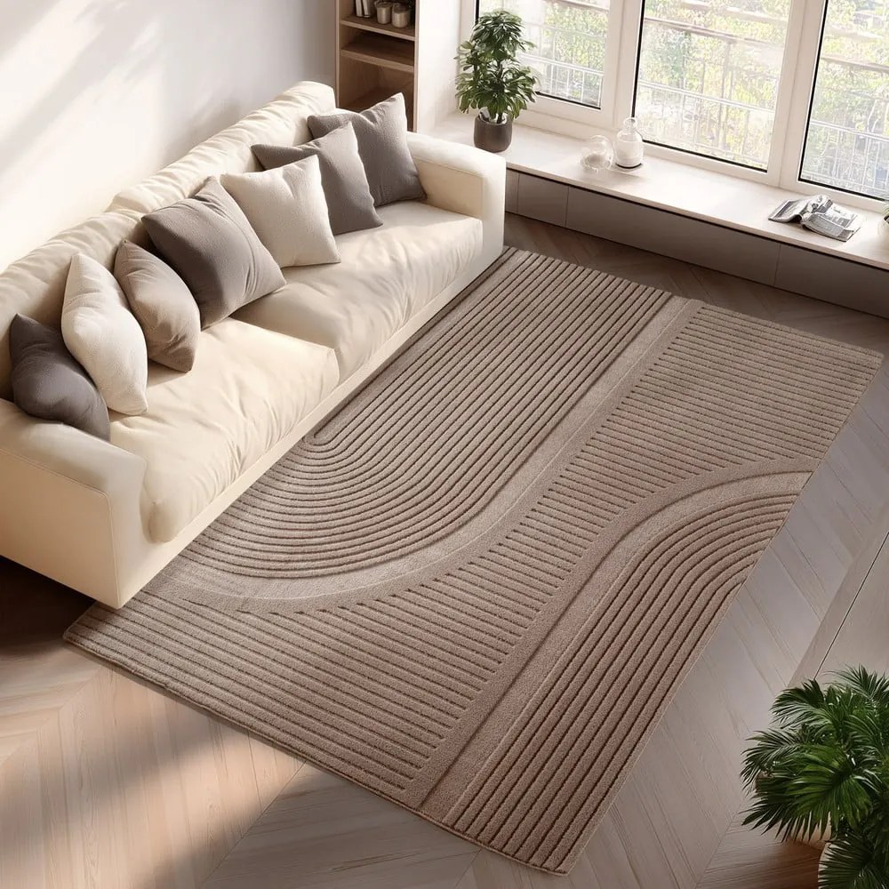 Covor bej lavabil 240x340 cm Pompei 1612 – Ayyildiz Carpets