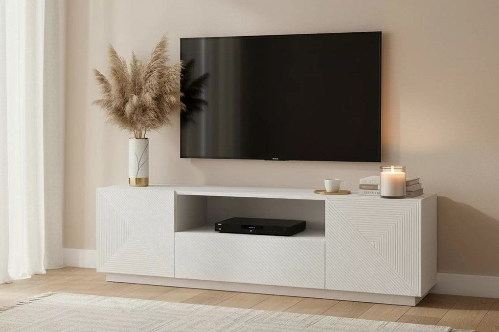 Comodă TV Asha 167 cm - alb mat