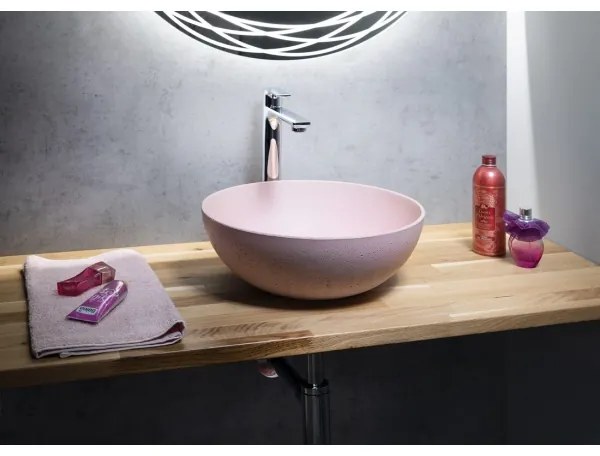 Sapho - Lavoar pentru blat FORMIGO Ø 39 cm beton/roz