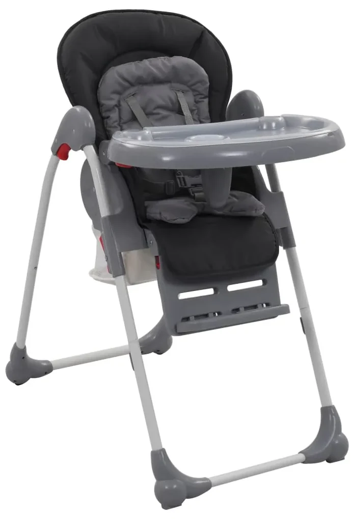 10188 vidaXL Scaun de masă înalt pentru copii, gri