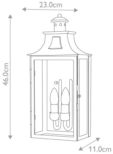 Aplică de exterior Elstead KENDAL 2xE14/60W/230V IP44