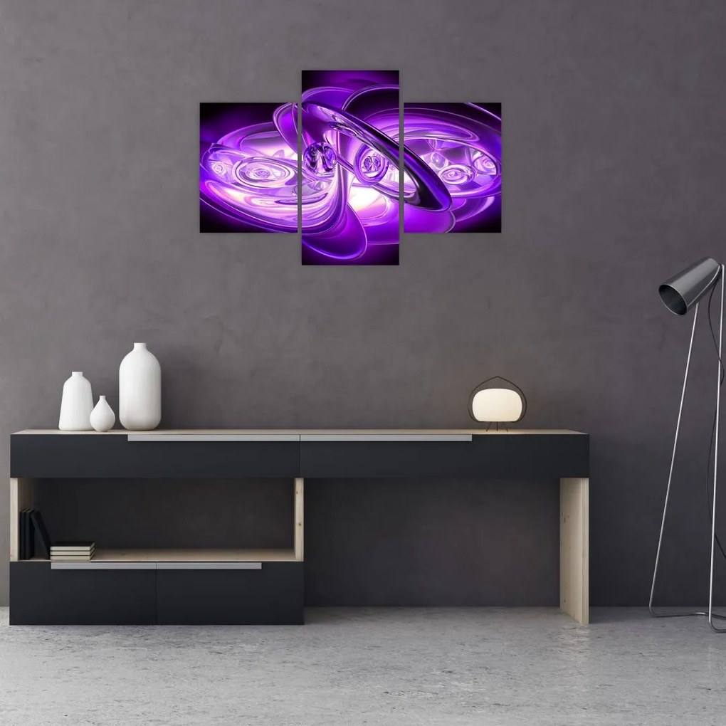 Tabloul fractalilor în violet (90x60 cm)