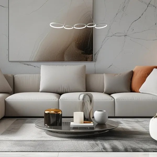 Lustră LED pe cablu OLYMPIA 5xLED/10W/230V gri