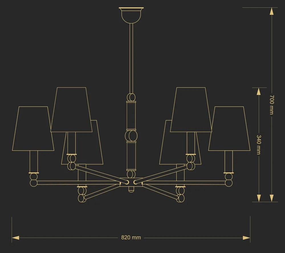 Candelabru 6 brate elegant realizat manual TAMARA