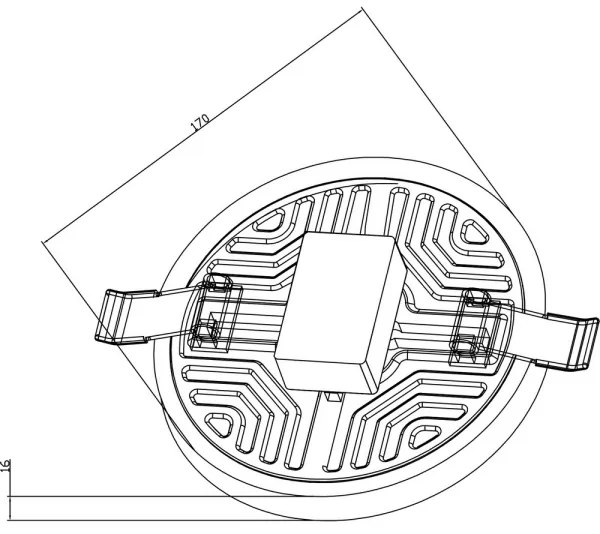 Top Light POLAR K 22 - LED Plafonieră încastrată LED/22W/230V