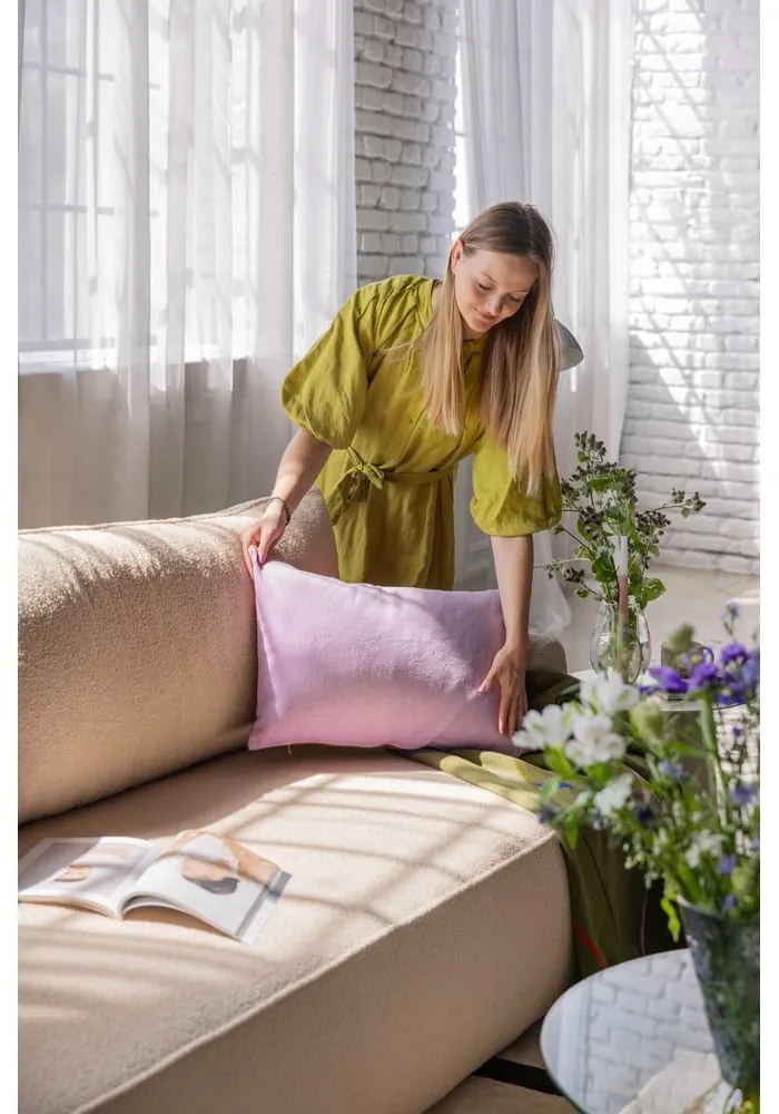 Canapea gri extensibilă cu tapițerie din țesătură bouclé 247 cm Quinoa – Bonami Selection