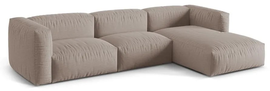 Colțar modular bej (cu colț pe partea dreaptă) Martina – Micadoni Home