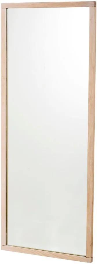Oglindă de perete cu ramă mată din lemn alb de stejar Rowico Gefjun