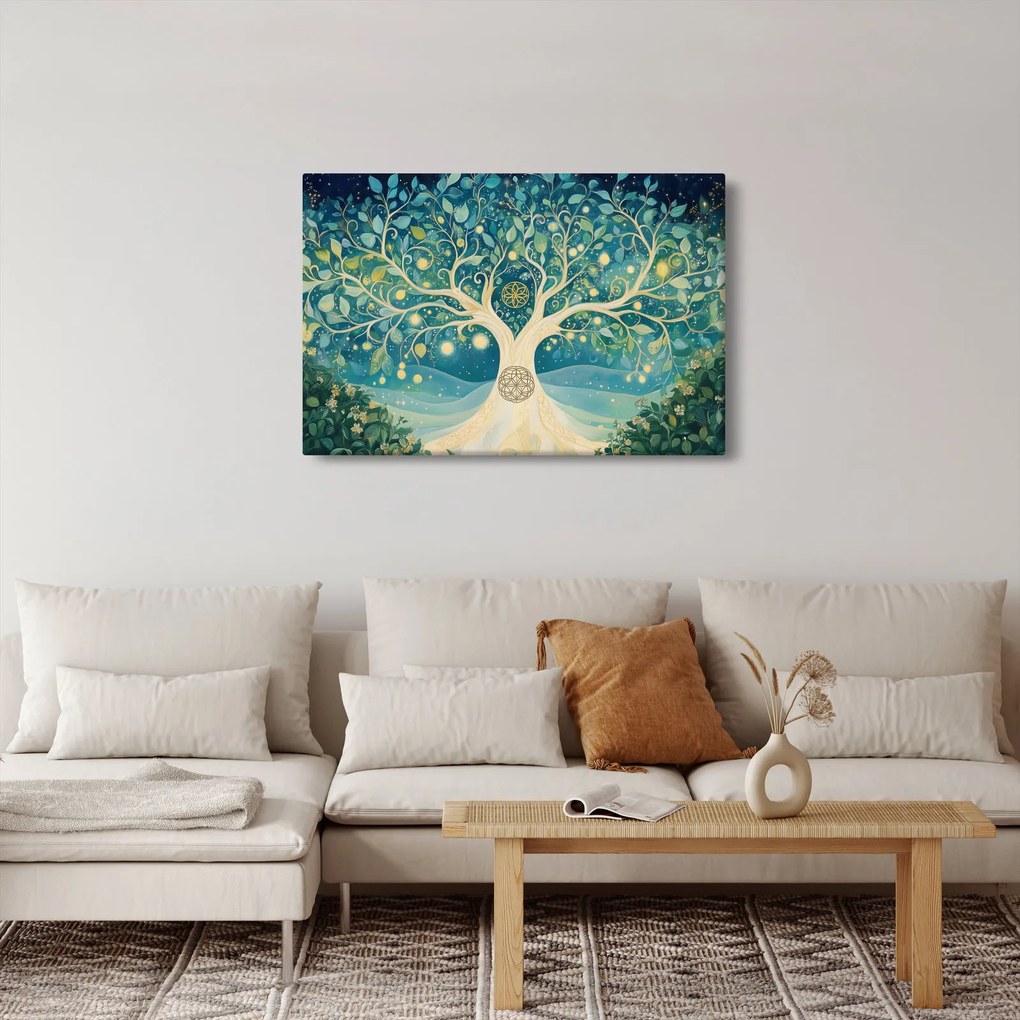 Tablou – Arbore magic cu spirale (90x60 cm)