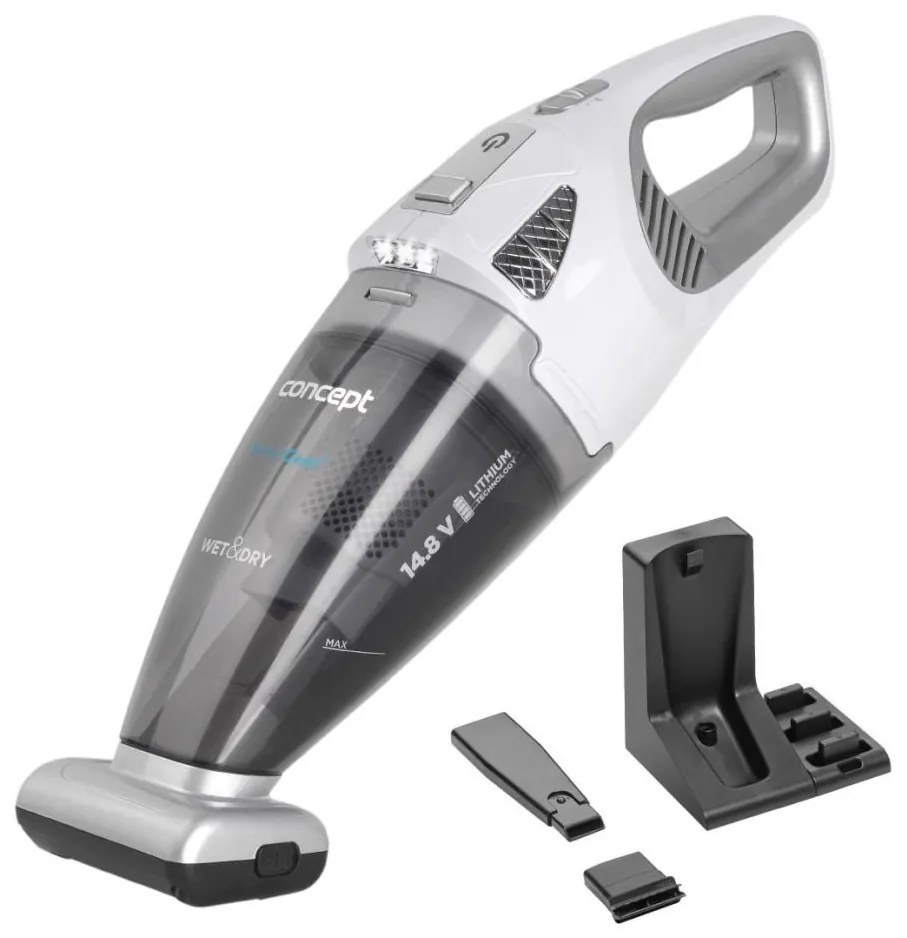 Concept VP4370 - Aspirator manual WET & DRY PERFECT CLEAN 90W/14,8V 2200 mAh alb