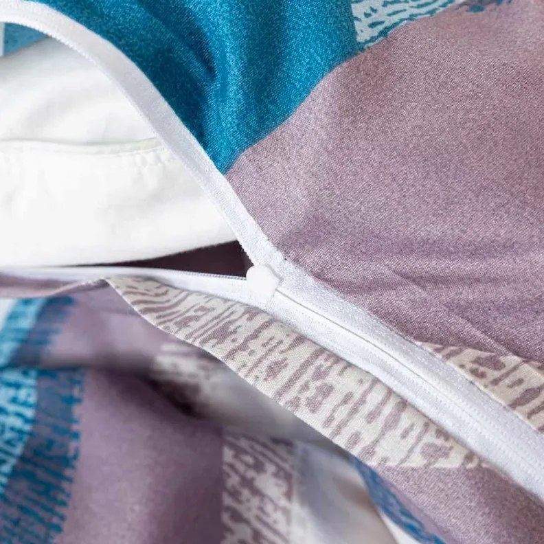 Lenjerie de pat din microfibra CHEVRONIX albastru-violet Dimensiune lenjerie de pat: 2 buc 70 x 80 cm | 160 x 200 cm