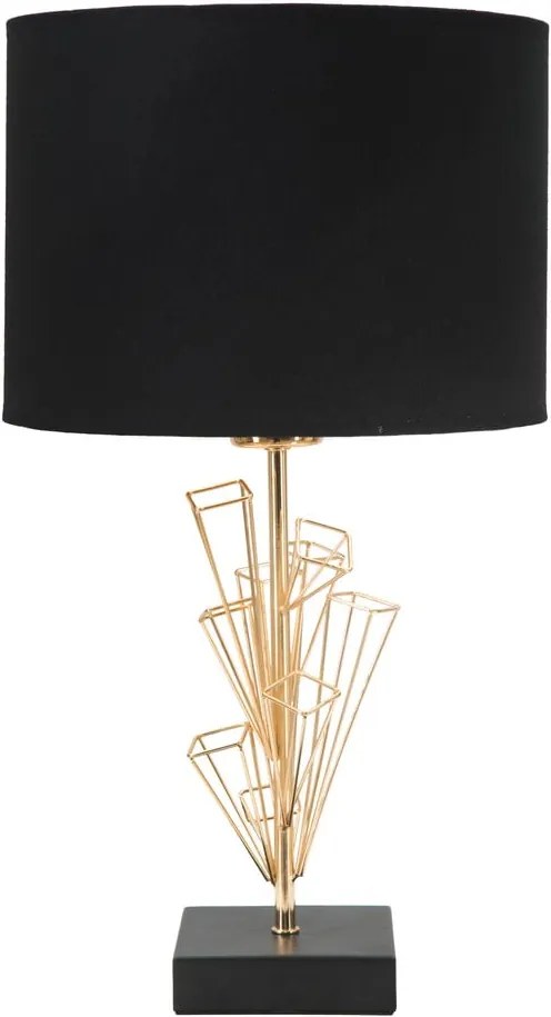 Veioză Mauro Ferretti Glam Olig, înălțime 45 cm, negru-auriu