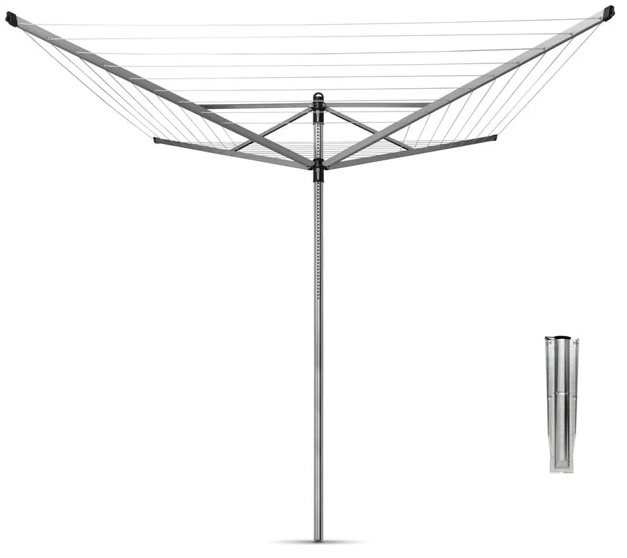 Uscător de rufe argintiu pentru grădină 50 m Lift-O-Matic – Brabantia