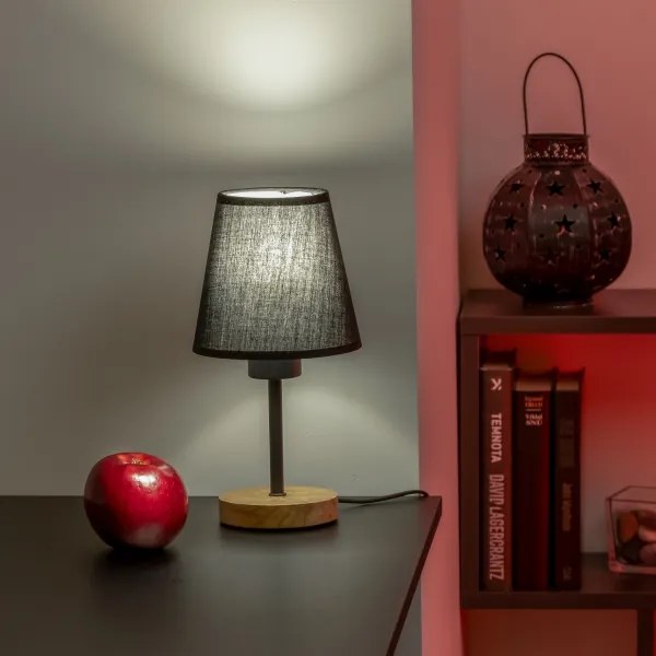 Lampă de masă Brilagi NUBILA WOOD 1xE27/25W/230V stejar/negru