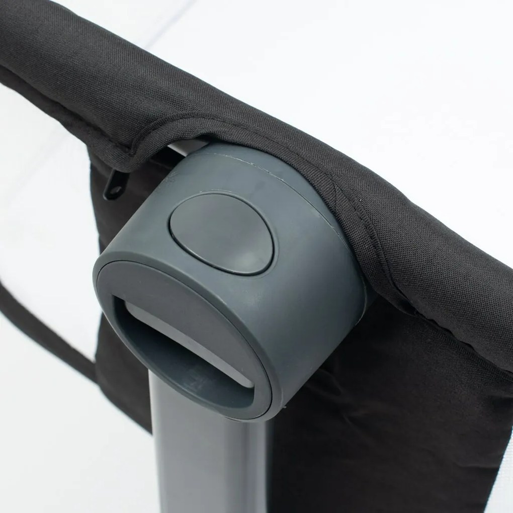 Baby Mix Pătuț suplimentar Rose negru, 84 x 80 x 52 cm