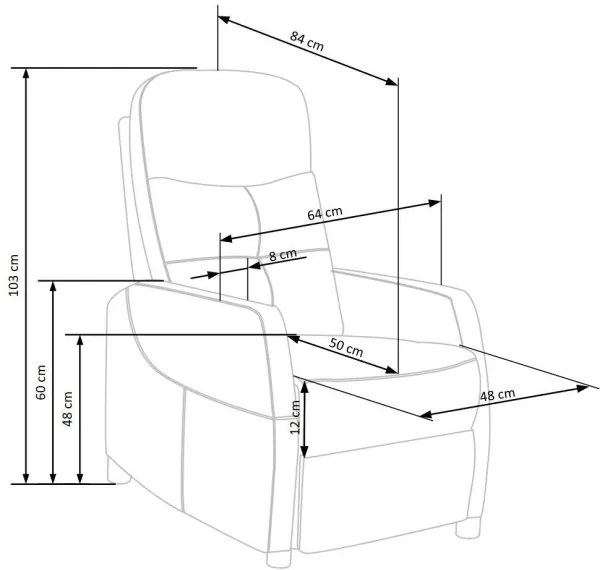 Fotoliu reglabil FELIPE, bej