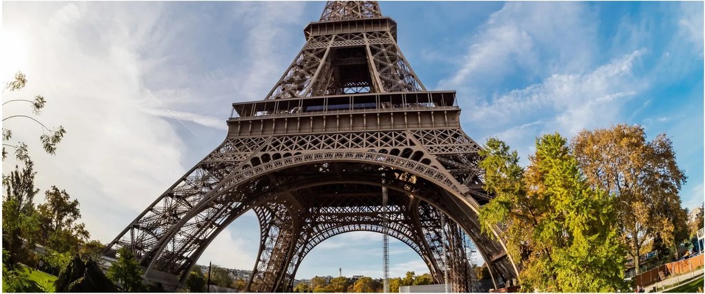 Tablou - Turnul Eiffel colorat (120x50 cm)